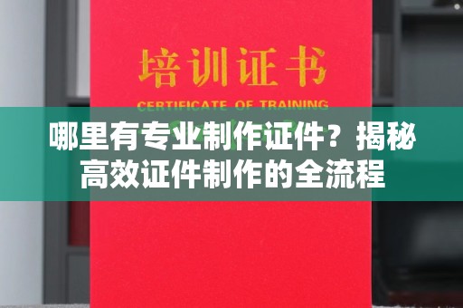 屏边哪里有专业制作证件？揭秘高效证件制作的全流程